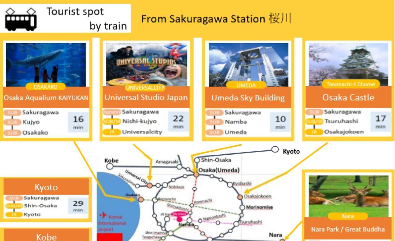 Appartamento Eni Minamihorie Kaede Osaka Esterno foto